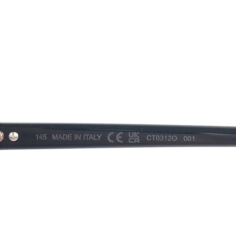 Cartier Eyeglasses Frames CT0312O 001 Black Silver Round Full Rim 50-22-145